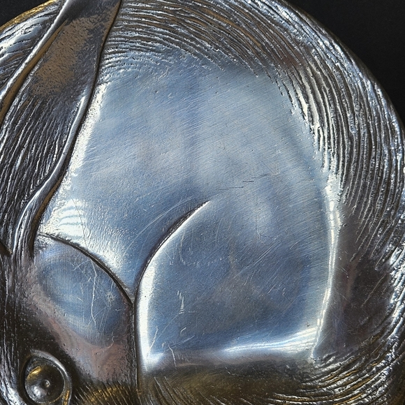 Vintage 1988 Arthur Court Rabbit Aluminum Trinket Serveware Candy Dish - Picture 5 of 9